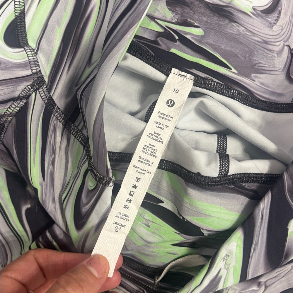 Lululemon Athletica Marble Print Capris - Picture 2 of 3